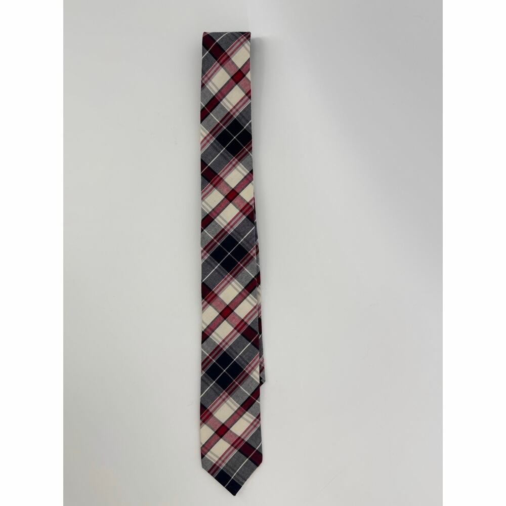 Merona, plaid pattern red white and blue tie